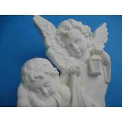 Figurka,obrazek wiszący anioł stróż z latarenką 20 cm